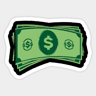 Money Dollar Rich Cash Dollars Hustle Hustling Hustler Stack of Money Entrepreneur T-Shirt and Gifts Sticker